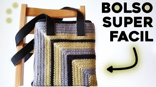 BOLSO A CROCHET FACIL como tejer un TOTE BAG a crochet  Tutorial paso a paso  Ahuyama Crochet [upl. by Eskil]