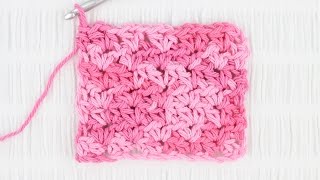 Half Double Crochet V Stitch Tutorial [upl. by Kincaid]