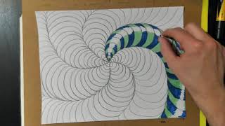 3D Swirl  Optical Illusion Art for Upper Elementary [upl. by Eliam]