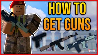 How To Get Guns  British Army Sandhurst ROBLOX [upl. by Ecyaj]