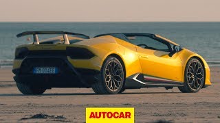 Lamborghini Huracan Performante Spyder 2018 review  Autocar [upl. by Zerelda]