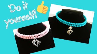 HOW TO MAKE A CHOKER  DIY CHOKER NECKLACE [upl. by Cassie276]