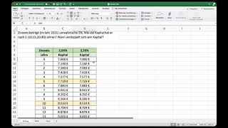 Zinseszinsen mit Tabellenkalkulation Excel berechnen [upl. by Papotto]