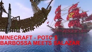 Minecraft Pirates of Caribbean V  BARBOSSA meets SALAZAR scene  Recreation [upl. by Ym402]