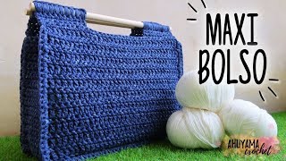 Cómo tejer BOLSO A CROCHET  tutorial PASO A PASO  Ahuyama Crochet [upl. by Suoiluj]