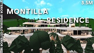 Modern Mega Mansion quotMontilla Residencequot  Exterior Speedbuild  Interior CloseUps  Bloxburg [upl. by Woodford698]