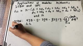 Application of modular arithmetic  ISBN [upl. by Ronnica851]