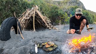 3 DAYS solo survival NO FOOD NO WATER NO SHELTER on an island with only a POCKET KNIFE [upl. by Humberto]