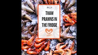 Thawing Australian prawns in the fridge [upl. by Calan]