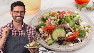 Easy Greek Salad Recipe [upl. by Nonnaihr]