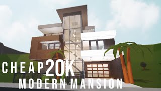 BLOXBURG  Cheap 20k mansion  Family roleplay home  Modern mansion  ROBLOX [upl. by Fishback]