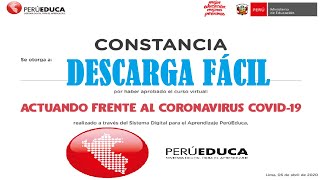 Como DESCARGAR CERTIFICADO de PerúEduca [upl. by Landon754]