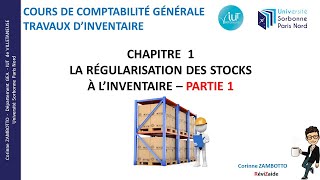 11 La régularisation des stocks à linventaire  Cours de comptabilité GEA  Travaux dinventaire [upl. by Aicemat]