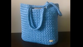 Crochet Tote Bag  Beginner Friendly [upl. by Nus]