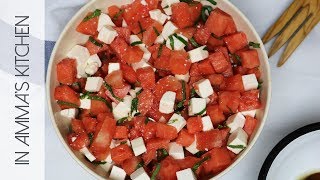 Simple Watermelon Salad Recipe [upl. by Etnoel]