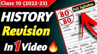 History Full Syllabus Revision  CBSE Board Exam  Class 10 SST Board [upl. by Ibok]