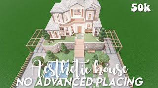 50k Aesthetic no advanced placing hillside house  Bloxburg speedbuild [upl. by Ethelbert]