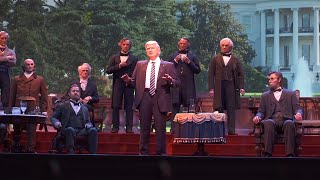 Disneys Hall of Presidents unveils eerily lifelike Donald Trump [upl. by Xenia]