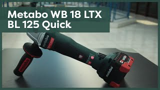 AkkuWinkelschleifer Test Metabo WB 18 LTX BL 125 Quick [upl. by Natika]