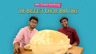 We Tried Finishing The Biggest Chole Bhature  Ft Kanishk amp Akshay  Ok Tested [upl. by Tory]