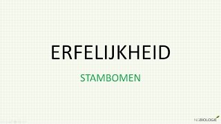 Erfelijkheid  stambomen [upl. by Waverly]