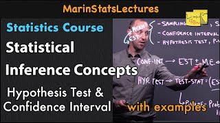 Statistical Inference Definition with Example  Statistics Tutorial 18  MarinStatsLectures [upl. by Ynotna]