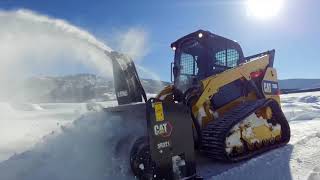 Cat® High Flow SR321 Snow Blower at Work [upl. by Elyod]