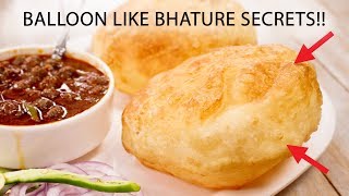 Bhature  Balloon Like Perfect Bhatura Chole Recipe Secrets  CookingShooking [upl. by Adamik]