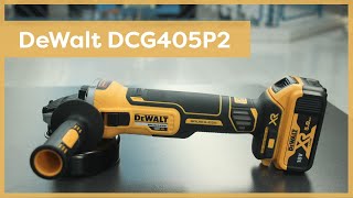 AkkuWinkelschleifer Test DeWalt DCG404P2 [upl. by Petit]