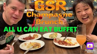 Reno  All You Can Eat Champagne Brunch  Grand Buffet  Grand Sierra Resort  GSR [upl. by Lledraw]